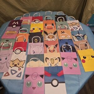 Pokemon 8x6 Paper Gift Bags Set Of 30 New Collection Cool Birtydays School Party